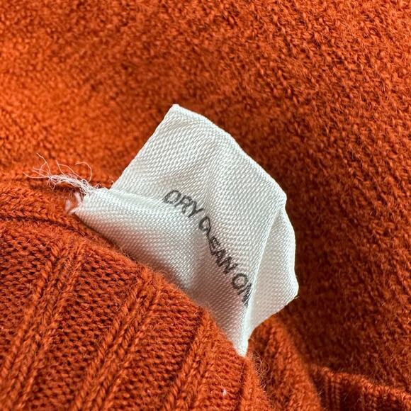 W by Worth Orange Off The‎ Shoulder Long Sleeves Ribbed Hem Sweater XS - Picture 6 of 8
